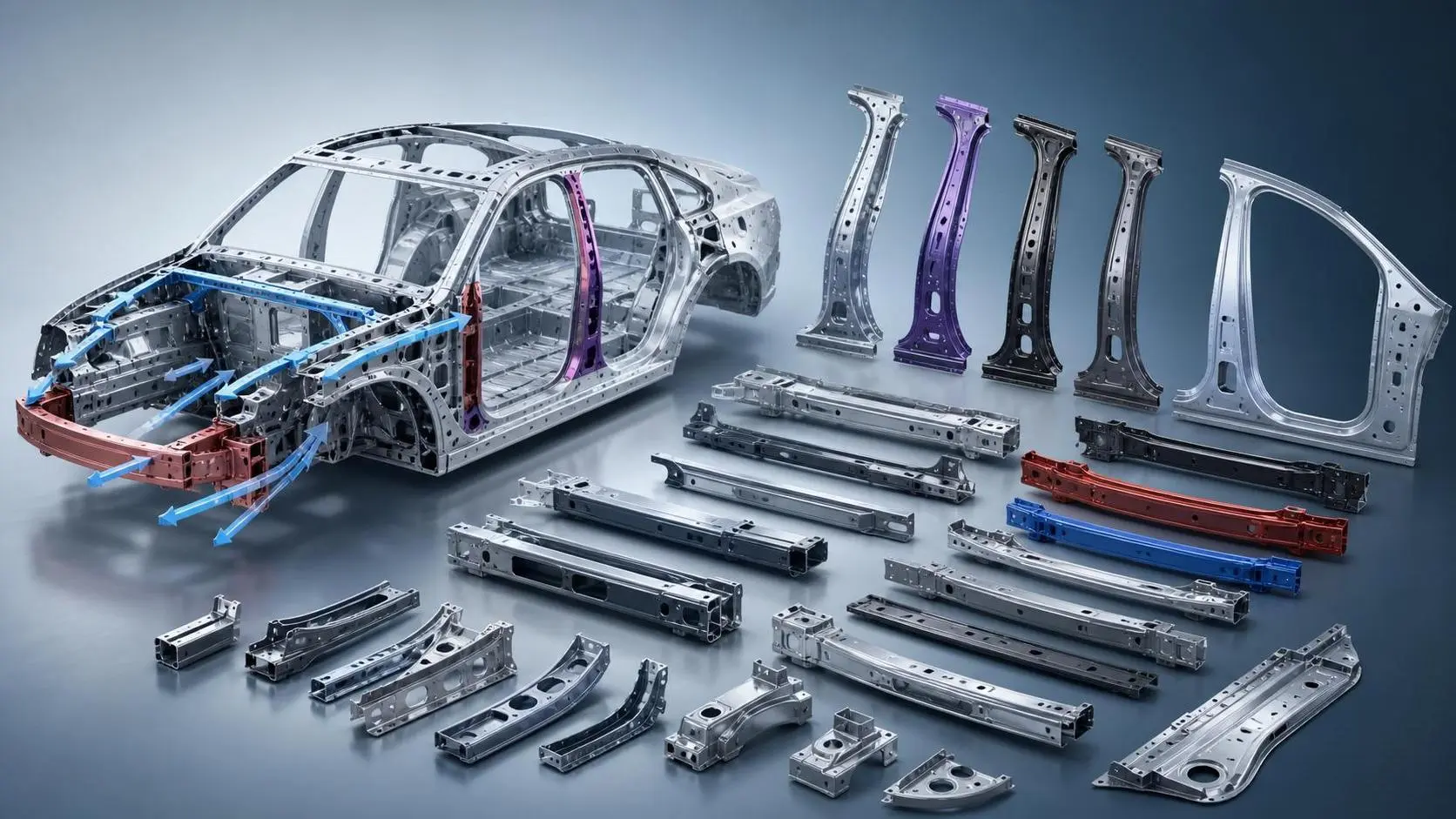 Vehicle Lightweight Solutions for Structural Parts: When to Use Aluminum, HSS, or Hot Stamping