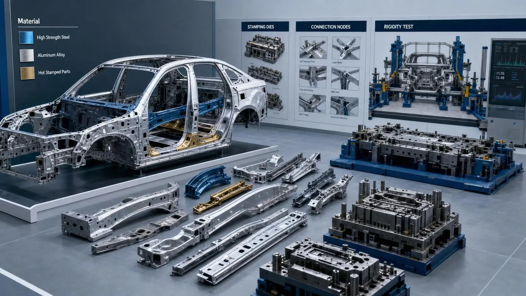 Vehicle Lightweight Engineering for Body Structures: How to Balance Mass, Stiffness, and Cost