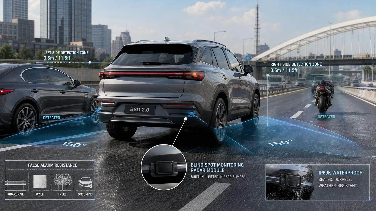 Blind-Spot Monitoring Radar Selection: Detection Range, Angle, False Alarm, and IP Rating