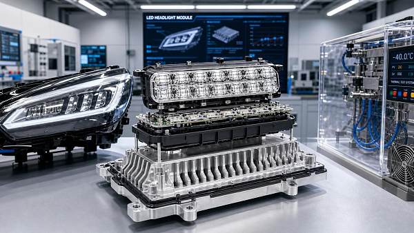 Headlight Thermal Management in Compact Design: Key Constraints, Materials, and Cooling Methods
