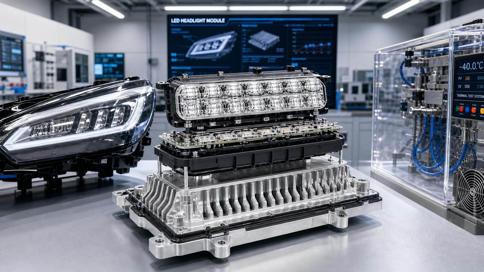Headlight Thermal Management in Compact Design: Key Constraints, Materials, and Cooling Methods