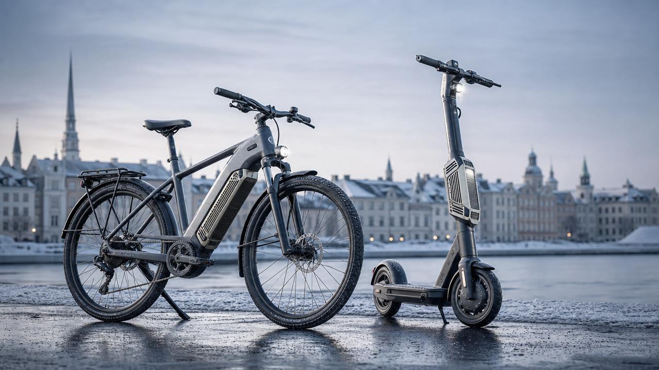 Two-wheeled mobility tools in cold climates: lithium-ion performance drop below -10°C and mitigation