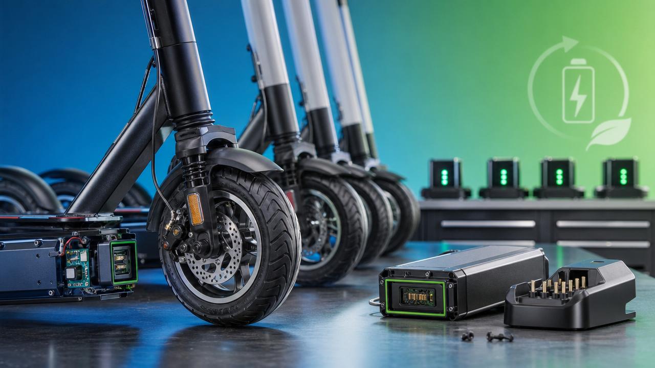Energy Efficiency Optimization in Swappable Scooters