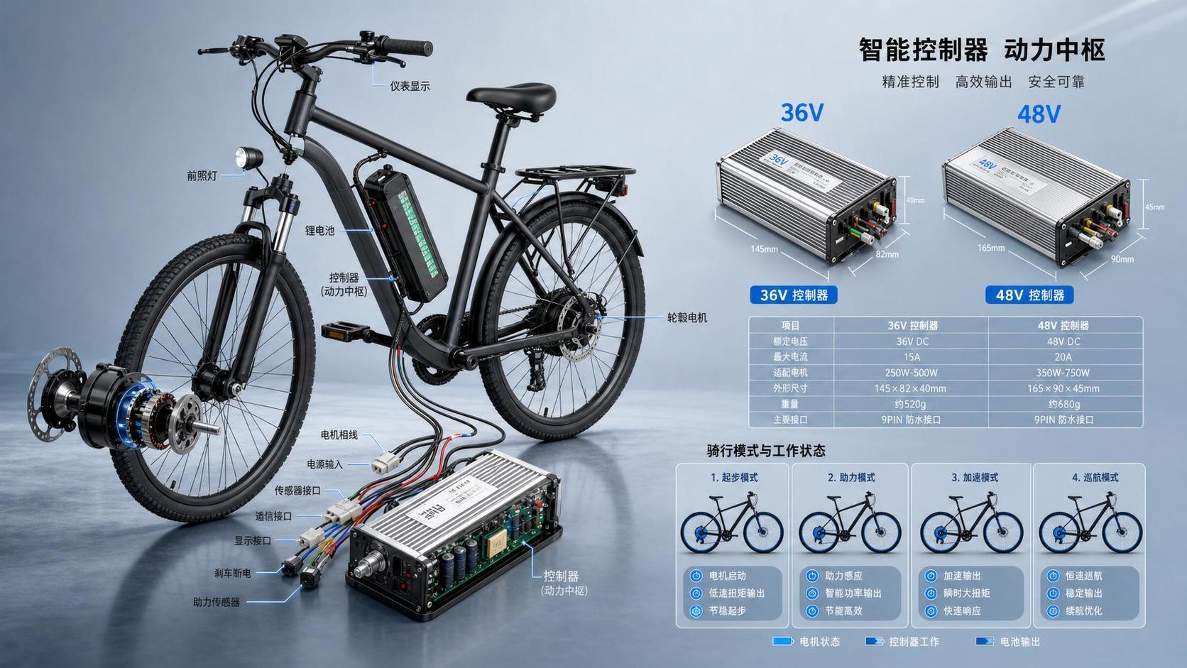 E Bike Controllers Explained: How to Match Voltage, Current, and Riding Mode