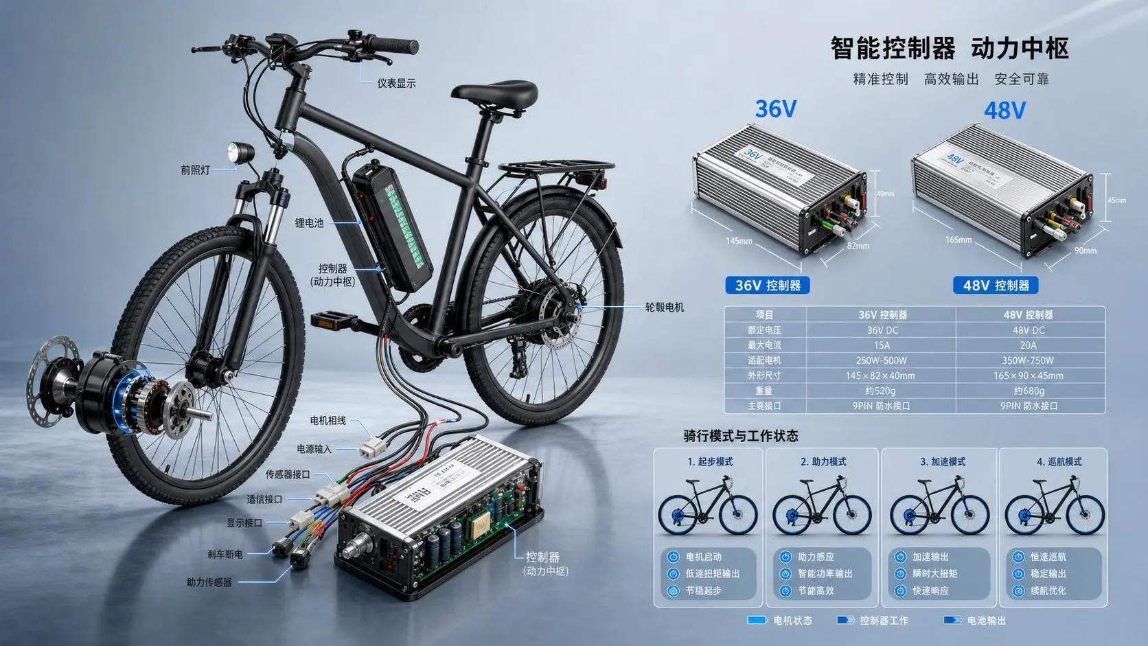 E Bike Controllers Explained: How to Match Voltage, Current, and Riding Mode