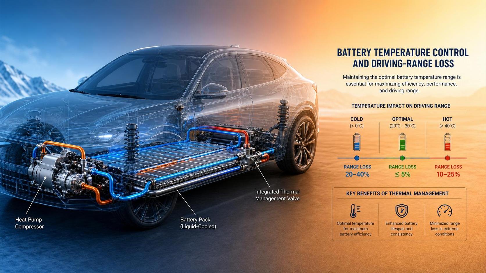 Electric Vehicle Thermal Management: What Drives Battery Range Loss?