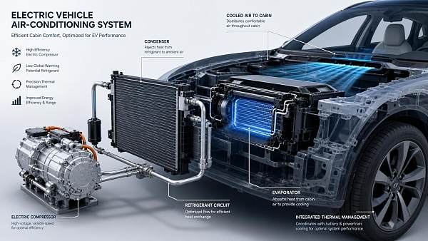 How to Size an Electric A/C Compressor for EV Cabin Cooling Load