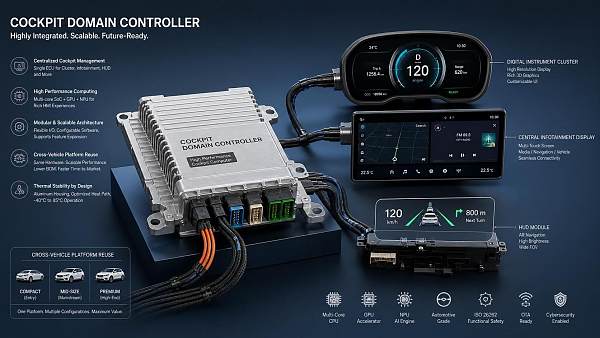 What makes a cockpit domain controller ECU scalable across vehicle platforms