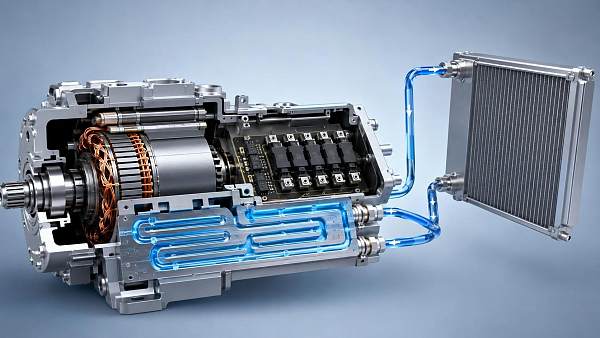 How does an e-drive cooling system prevent motor and inverter overheating?