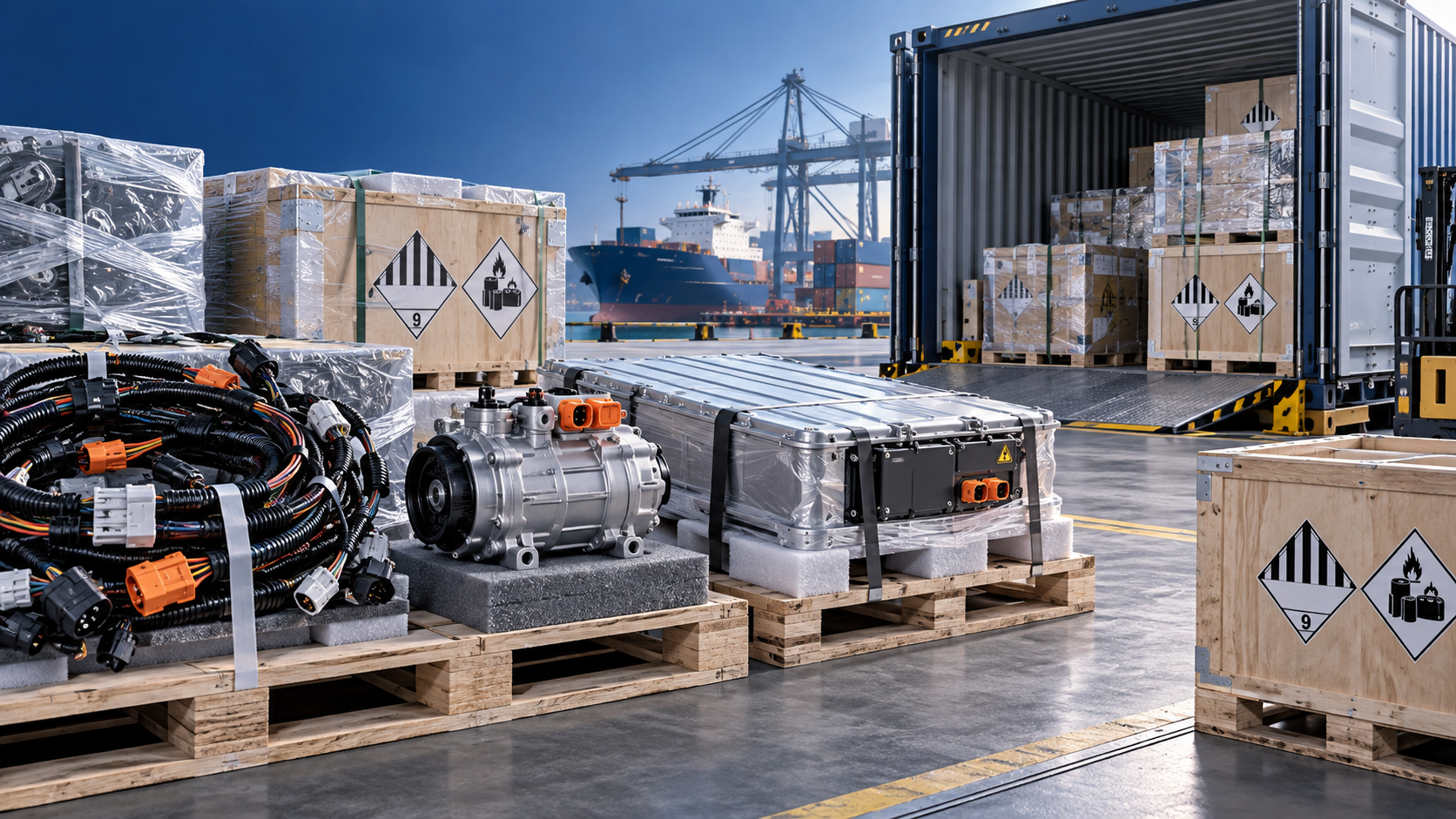 Which automotive component export regulations apply before shipping?