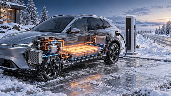 When does a heat pump for battery preheating improve cold-weather range?