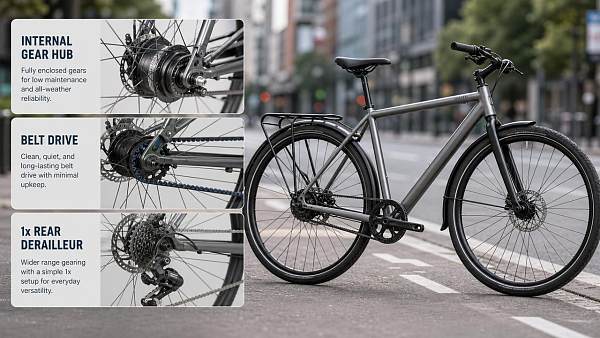 Bike Transmission Choices for Low-maintenance Commuting
