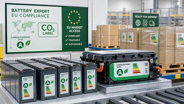 EU Carbon Label Rule Hits Industrial Battery Exports