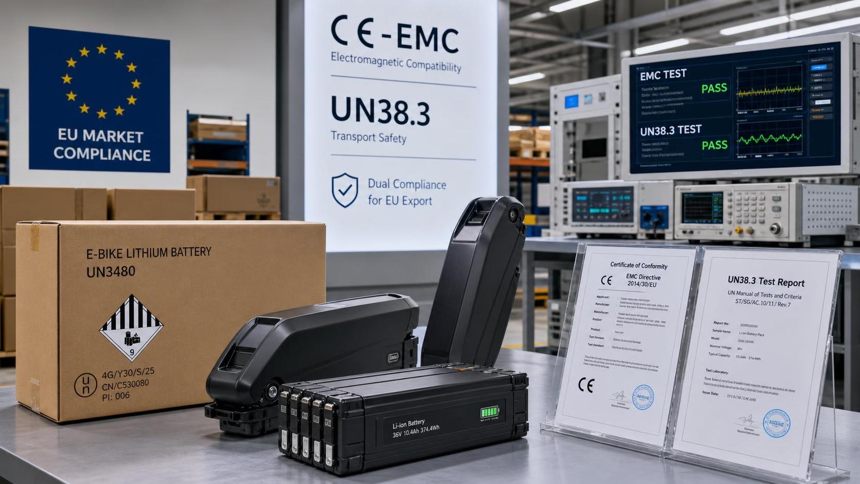 EU Rule Takes Effect: E-bike Batteries Need CE-EMC and UN38