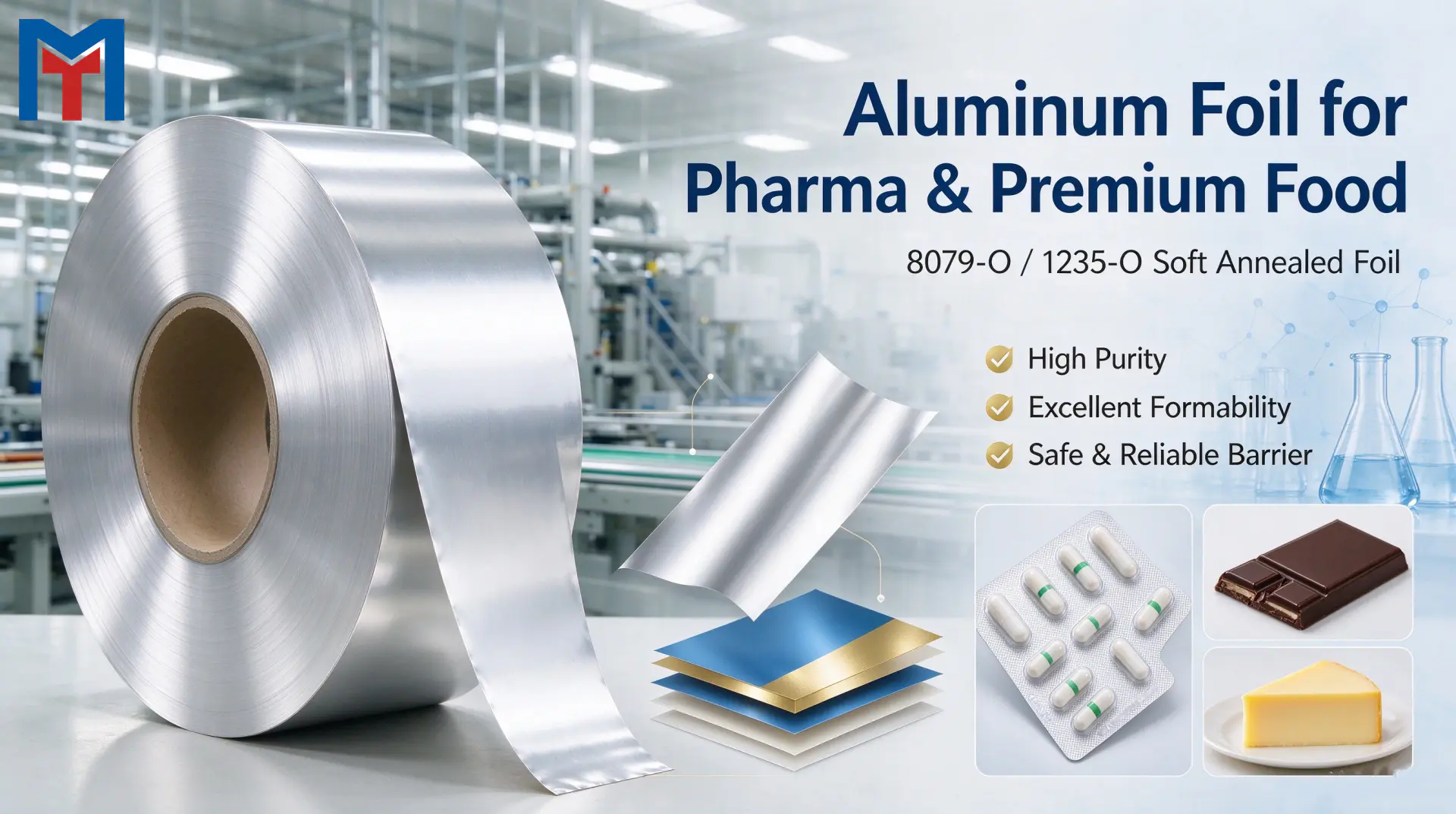 High Purity Aluminum Foil Application in Pharmaceutical & Premium Food Packaging High Purity Aluminum Foil Application in Pharmaceutical & Premium Food Packaging