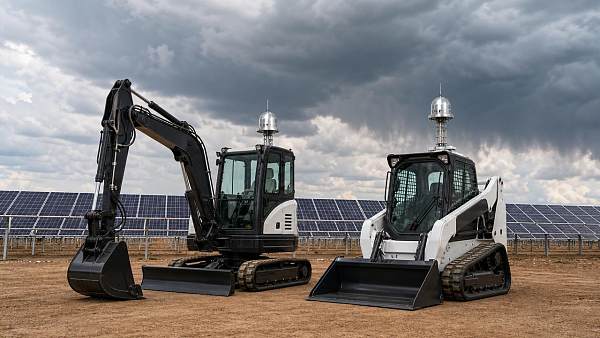 DRC Enforces ESE60 Lightning Protection for PV-Site Electric Excavators & Skid Steers