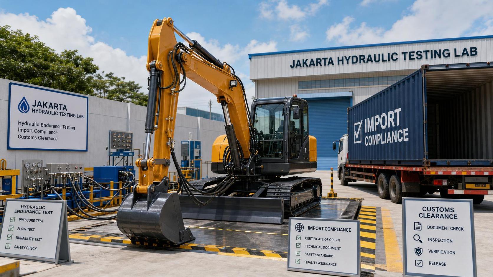 Indonesia Requires Local Hydraulic Testing for Mini Excavator Imports