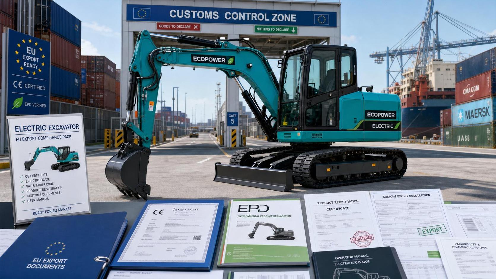 EU Requires EPD Labels for Electric Excavator Exports