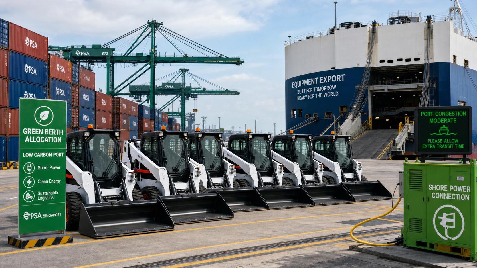 PSA Sets Green Berthing Quota for Wheeled Skid Steers