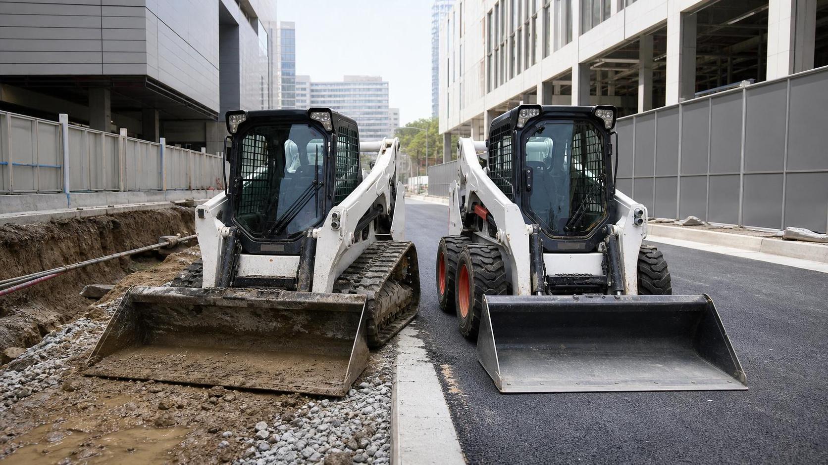 Skid Steer Loader Guide: Tracks or Wheels for Tight Job Sites?