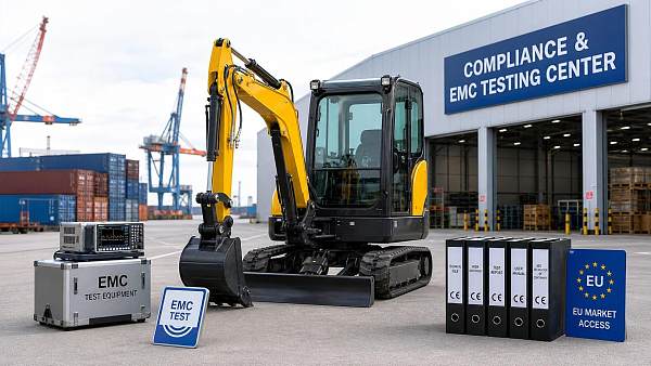 EU CE Rule Tightens EMC Proof for Electric Excavators EU CE Rule Tightens EMC Proof for Electric Excavators