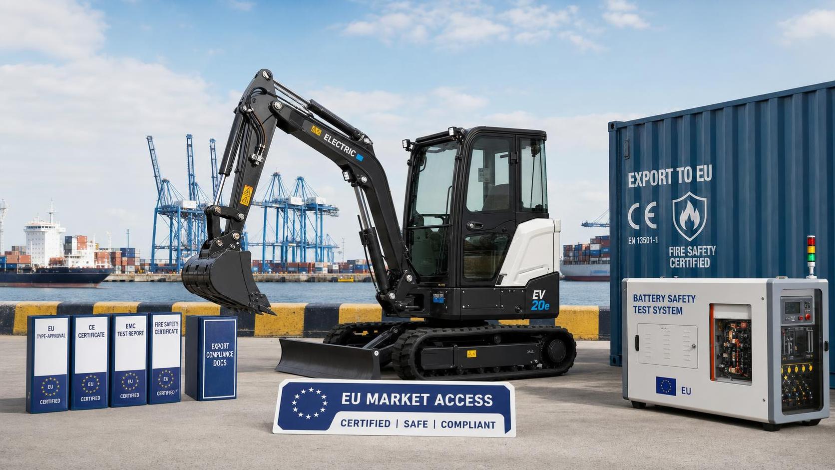 EU Rule Requires Fire Certification for Electric Excavators