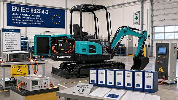 EU Requires EN IEC 63254-2 for Imported Electric Excavators