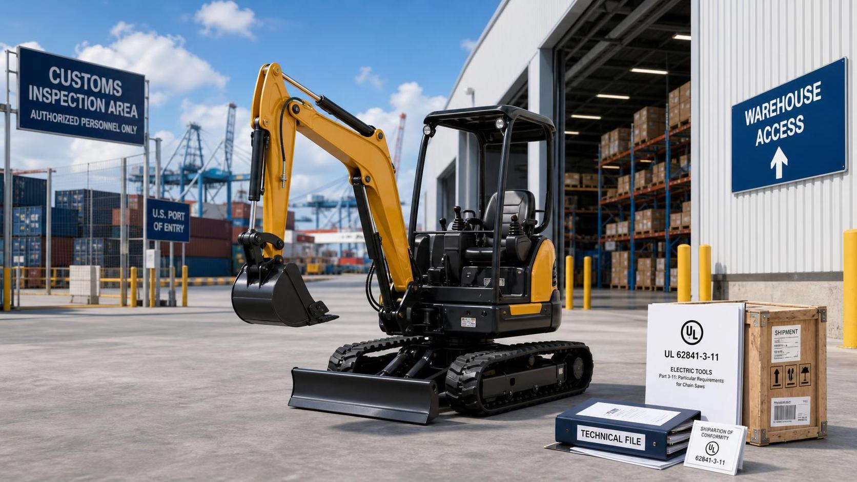 CBP Sets UL 62841-3-11 Filing Rule for Electric Excavators