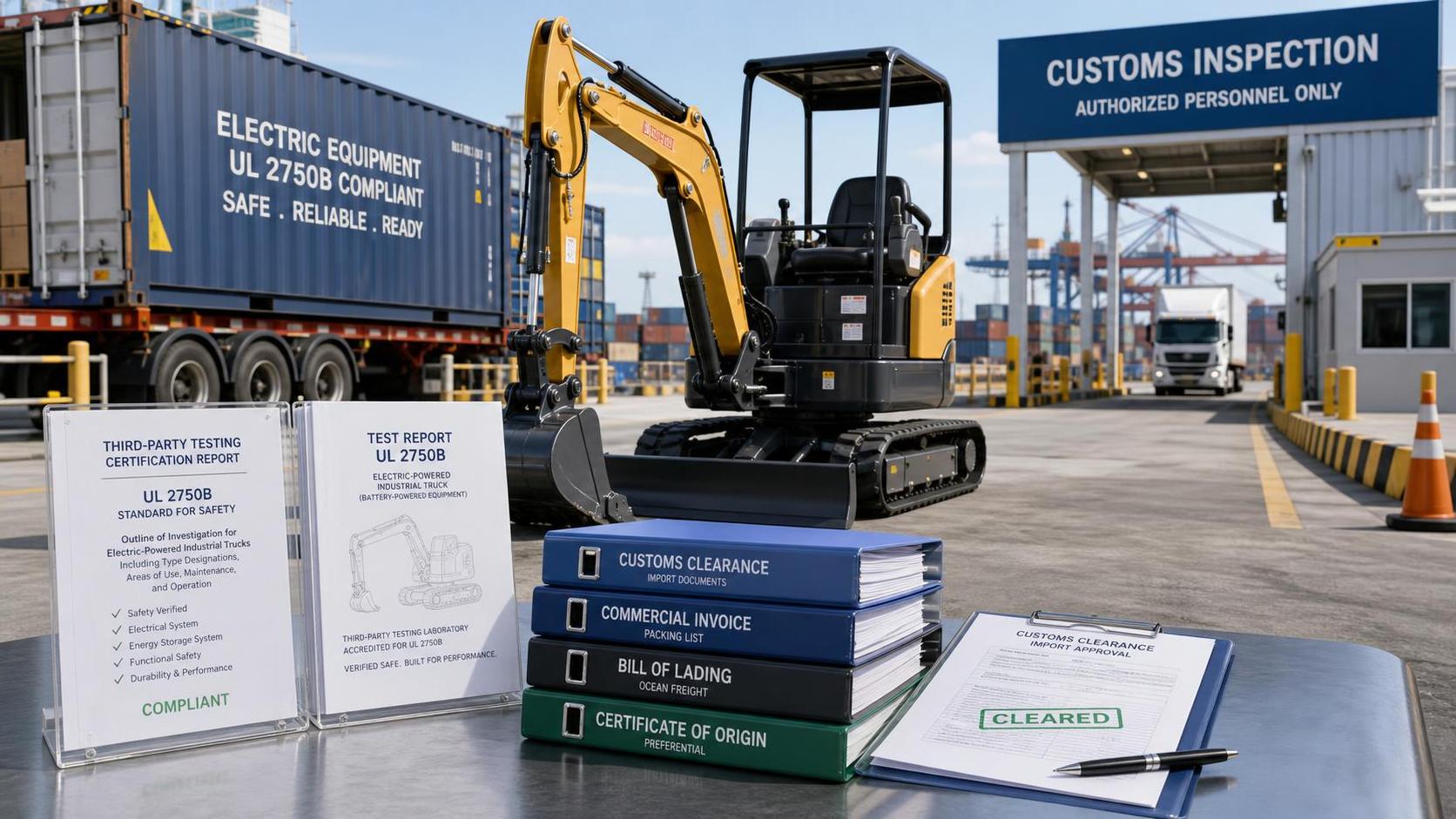 CBP Requires UL 2750B Reports for Electric Excavator Imports