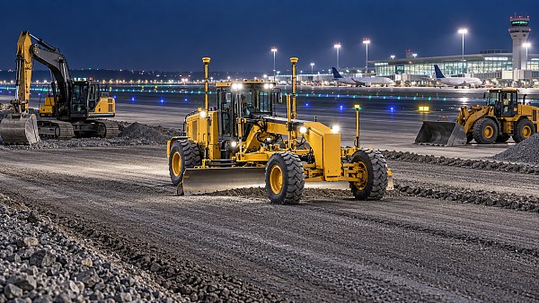 Choosing airport construction equipment in Europe for airside work