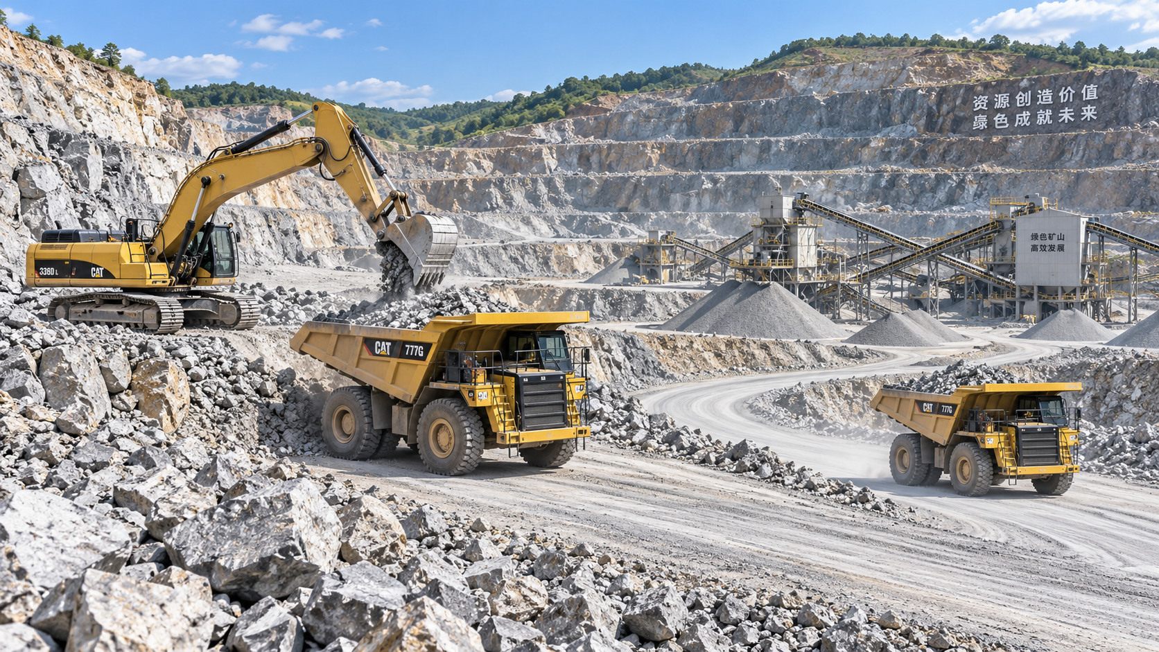 How quarry production targets determine equipment fleet size