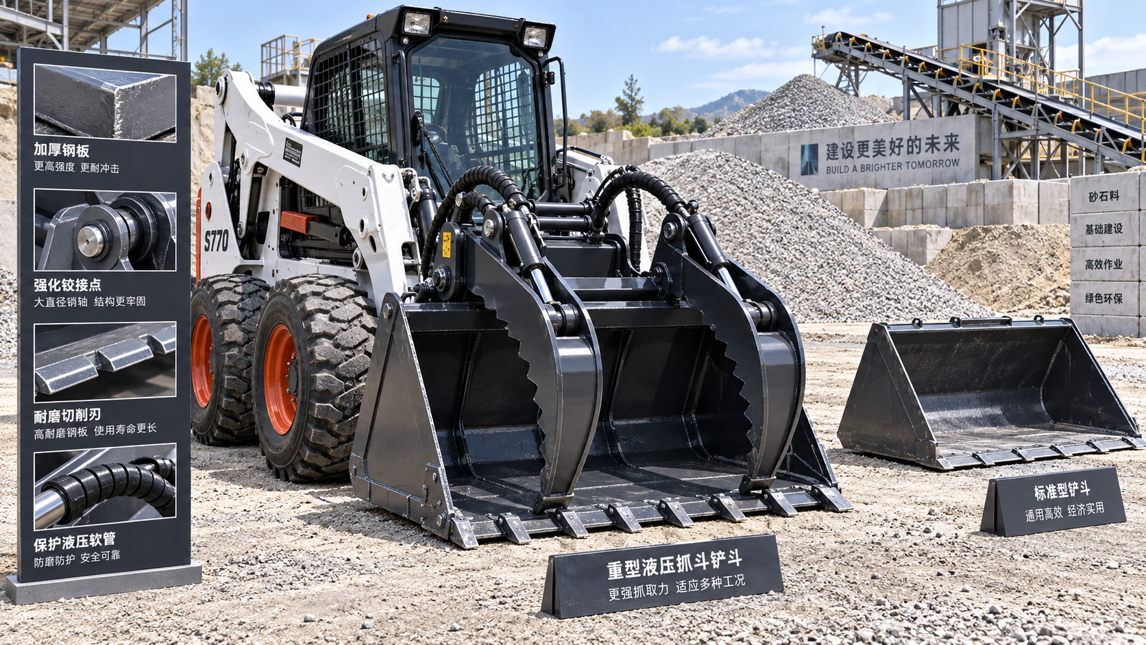 What drives skid steer attachments price differences between models?