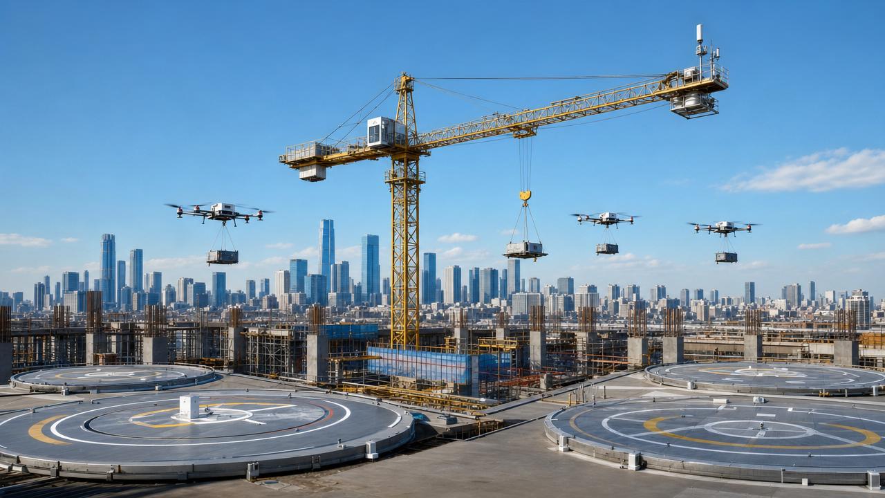 Low-Altitude Logistics Network Expands Nationwide: 1,200 Drone Landing Sites Drive Demand for Smart Tower Crane Coordination
