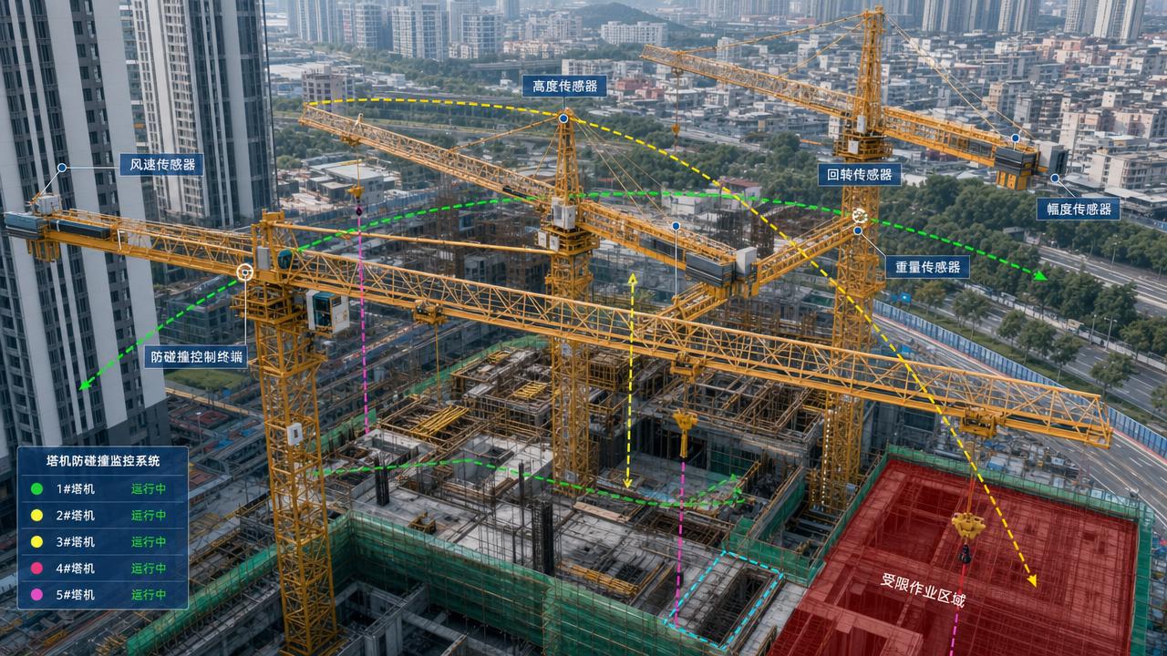 Crane Anti-Collision Systems Explained: Sensors, Zoning Logic, and Site Use Cases