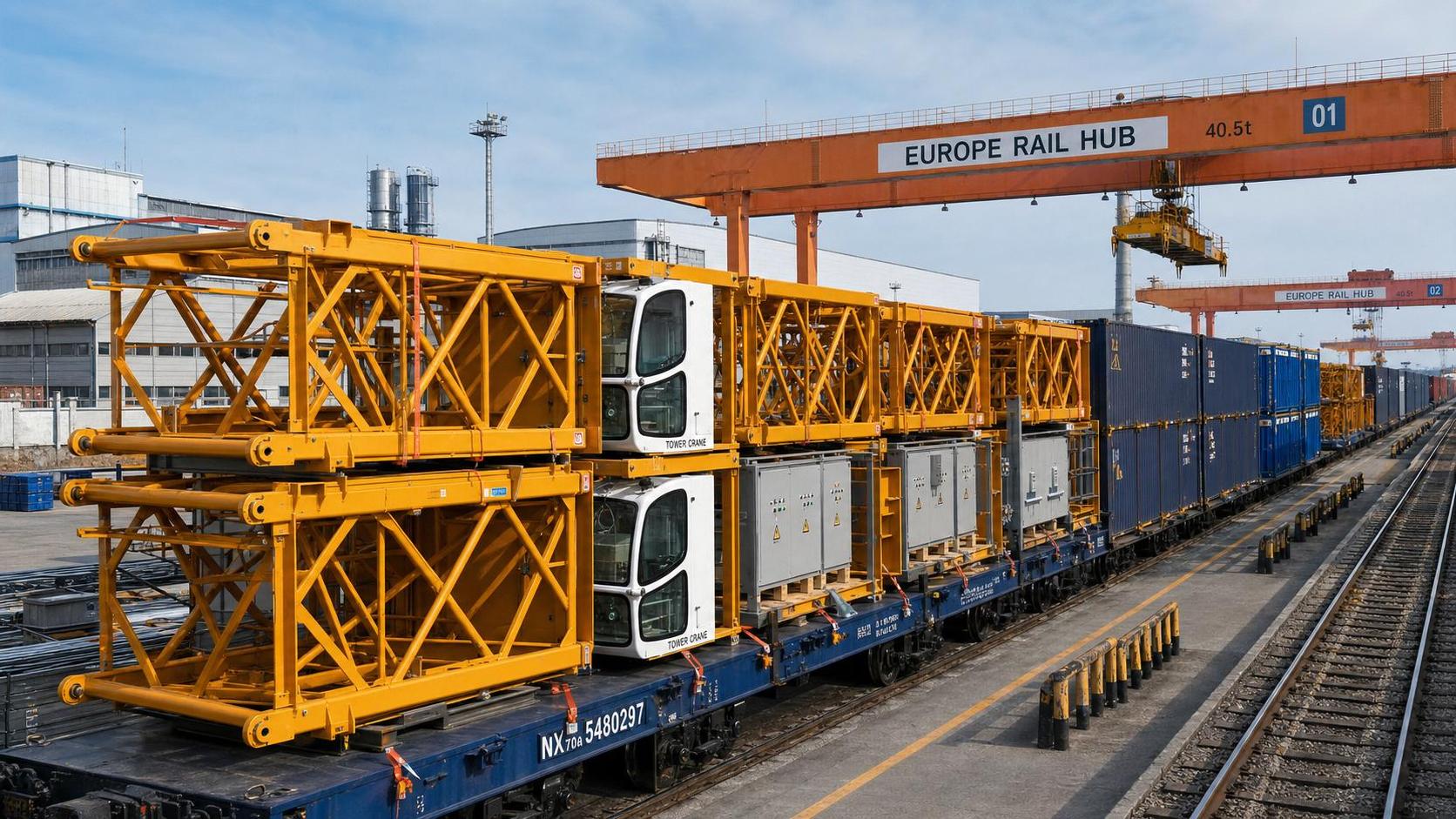 EU Rail Shift Cuts Tower Crane Delivery to 18 Days