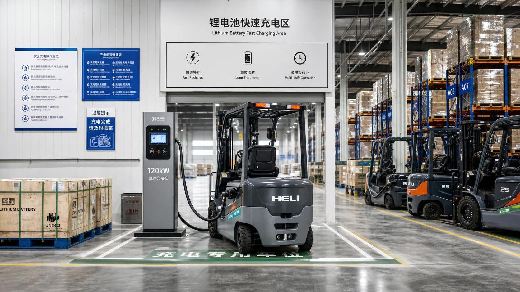 Lithium Forklift Fast Charging Explained: Charge Time, Battery Impact, and Shift Planning