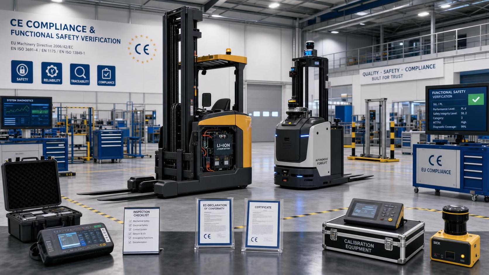 EU Rule Takes Effect on Lithium Forklift CE Safety Review
