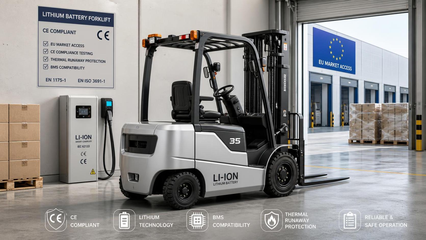 EU Rule Takes Effect: EN 17394-1:2025 Becomes Mandatory for Lithium Forklifts