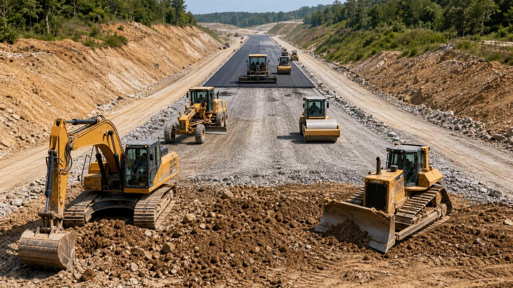What Heavy Equipment Is Used in Roadwork and How to Match It to Each Project Stage