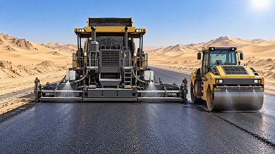 Selecting Road Construction Equipment for Middle East Heat, Sand, and Remote Sites