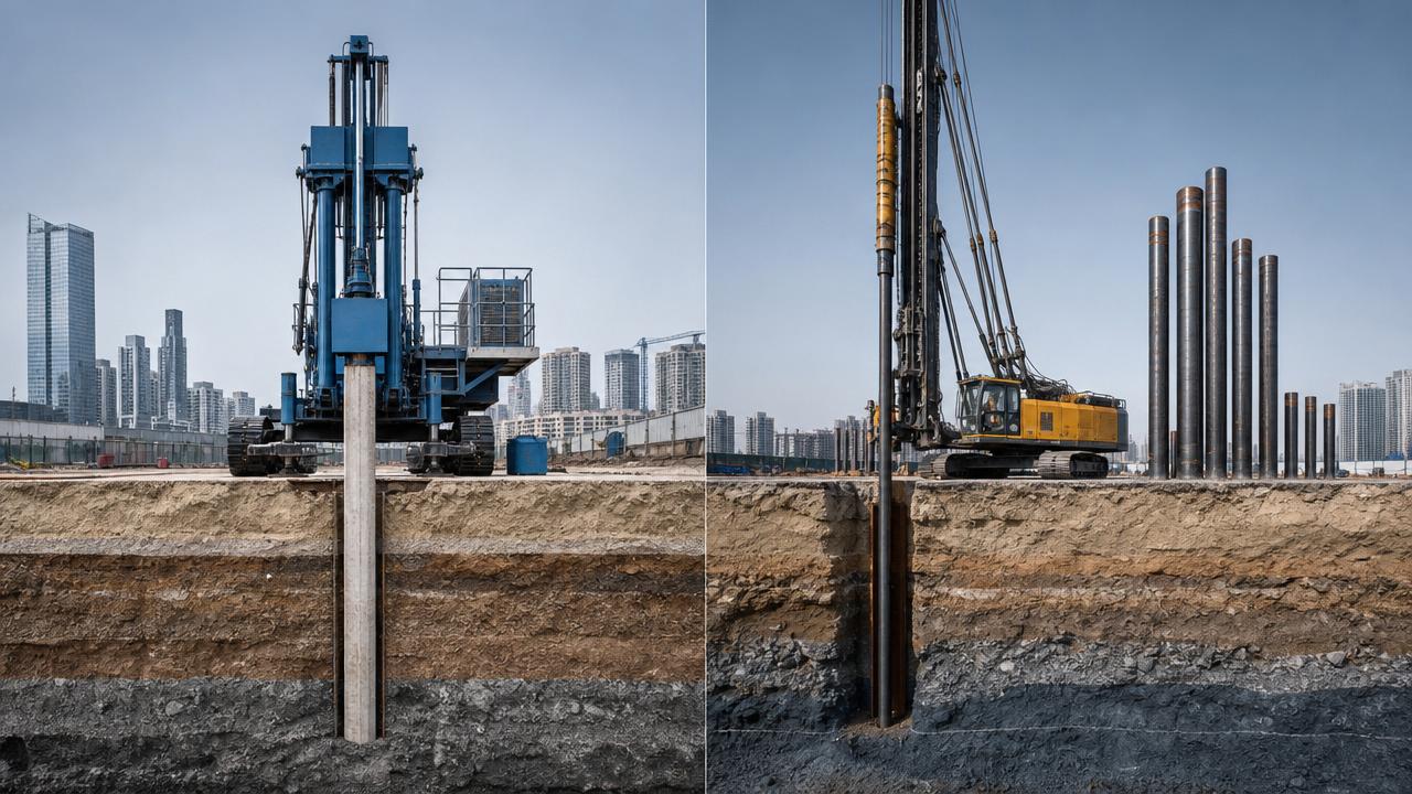 Underground Piling Solutions: Comparing Hammer and Static Methods