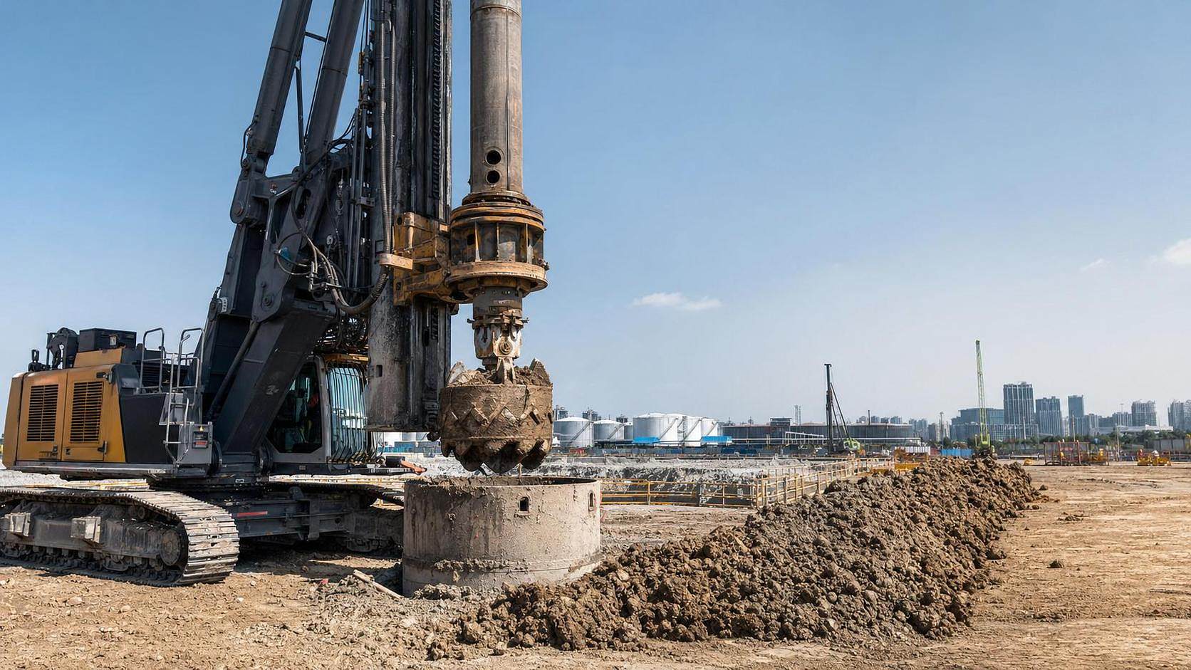Large-Diameter Drilling: Key Factors for Stable Deep Foundation Work