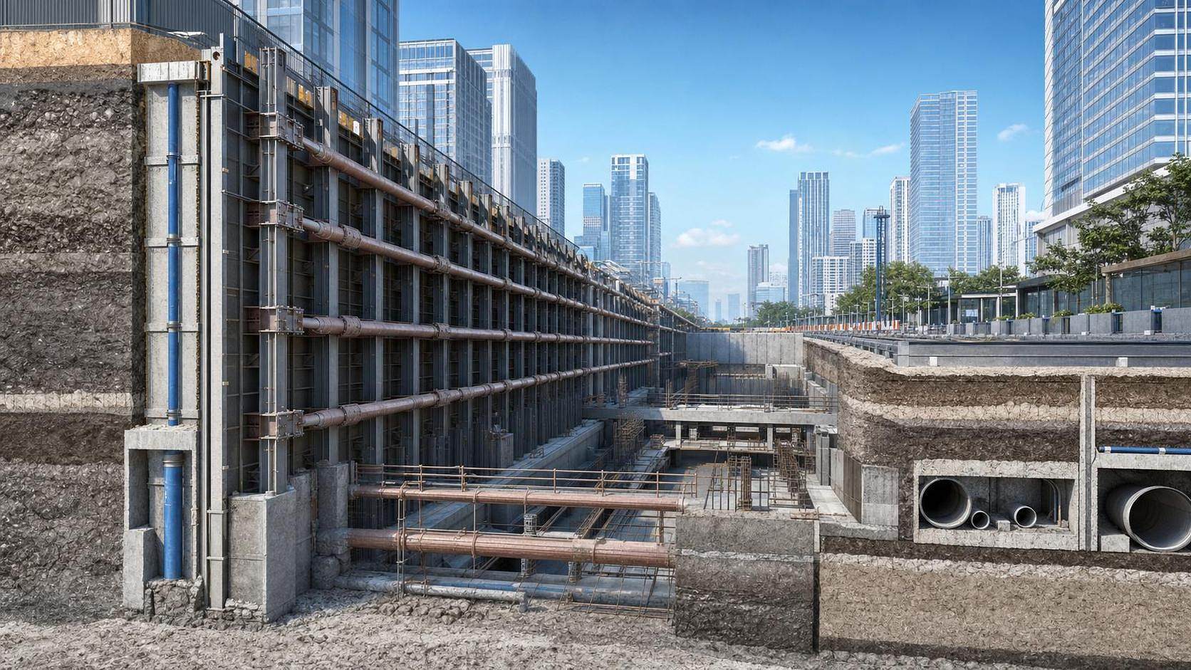 Underground Engineering Support Systems: Key Design Risks in Dense Urban Excavation