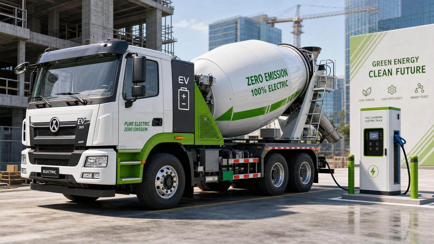 Pure Electric Drive Zero Emission Mixers: Cost and Range Trade-Offs