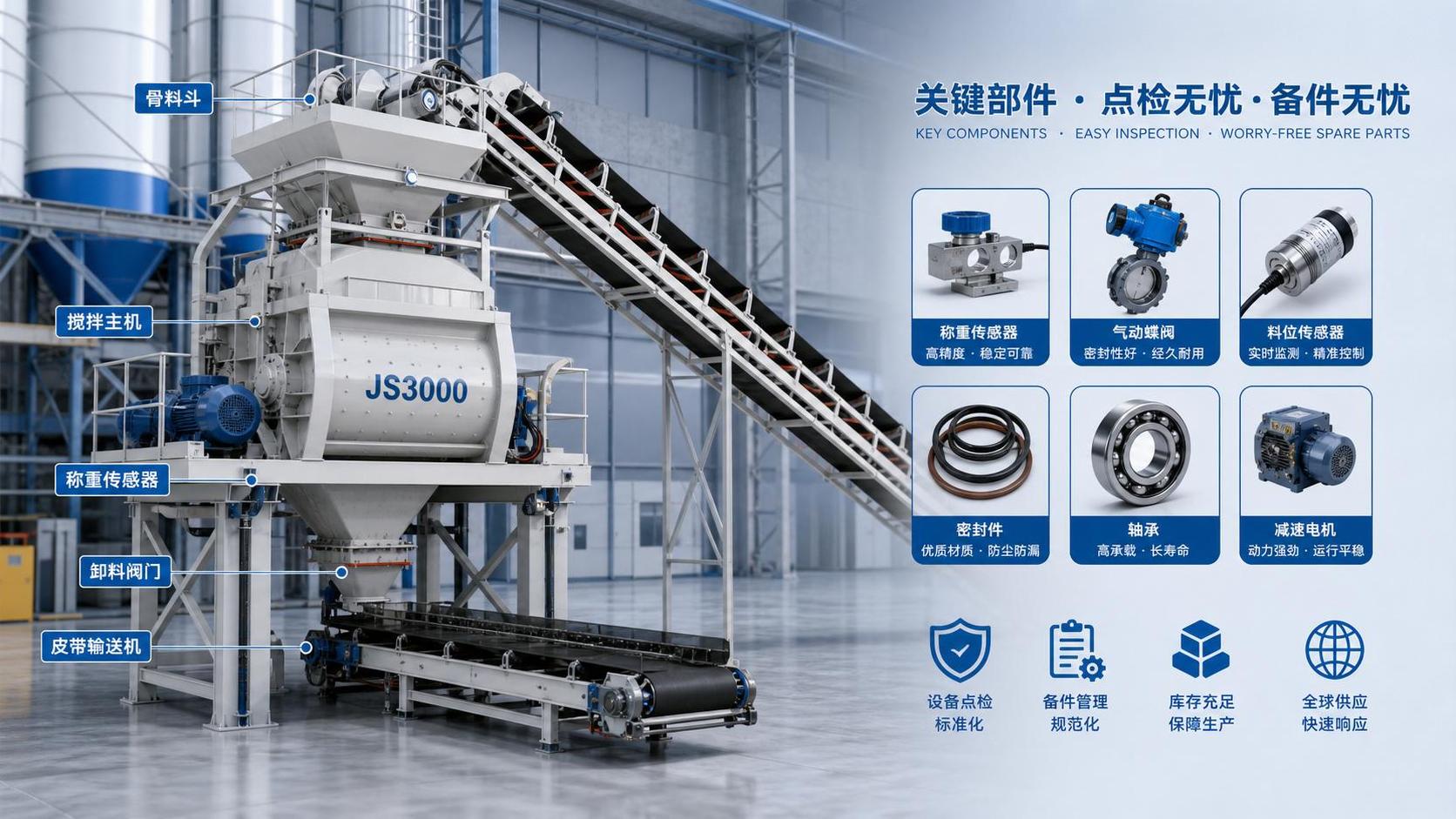 Batching Plant Equipment Parts Checklist for Reducing Unplanned Downtime