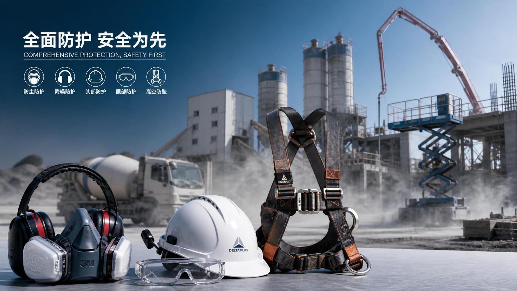 How to Choose Construction Safety PPE for Dust, Noise, and Fall Risks