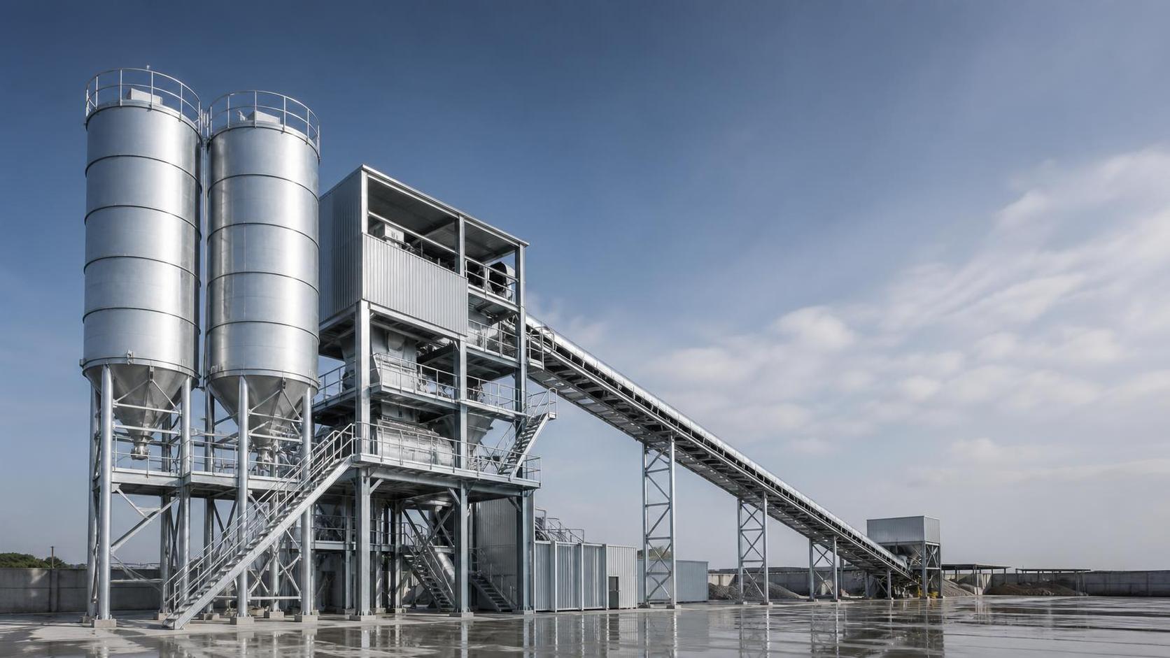 When does galvanized concrete batching reduce plant corrosion risks?