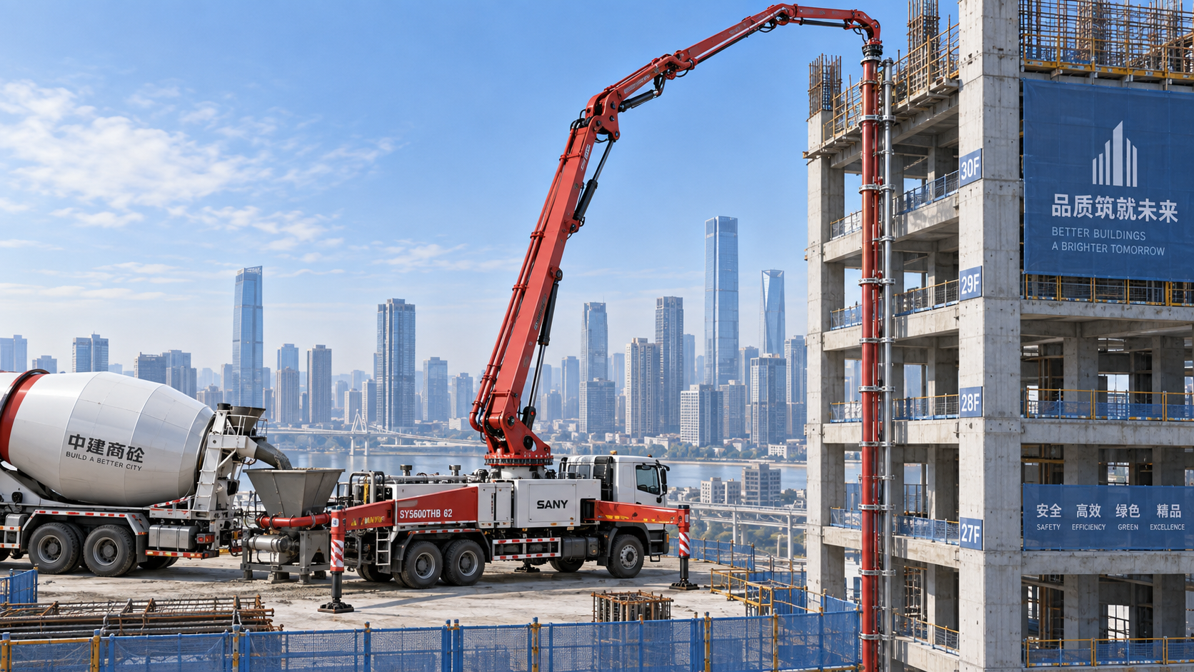 How concrete pump placement affects high-rise commercial pours