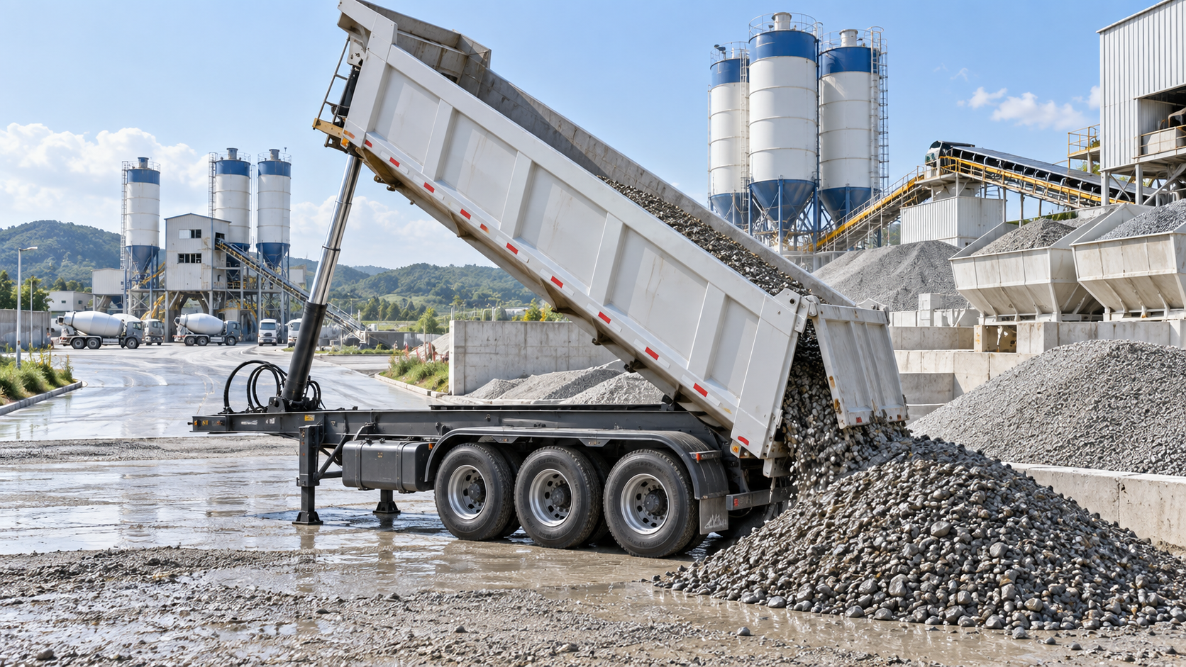Hydraulic and Payload Checks for Dump Special Trailers on Concrete Projects