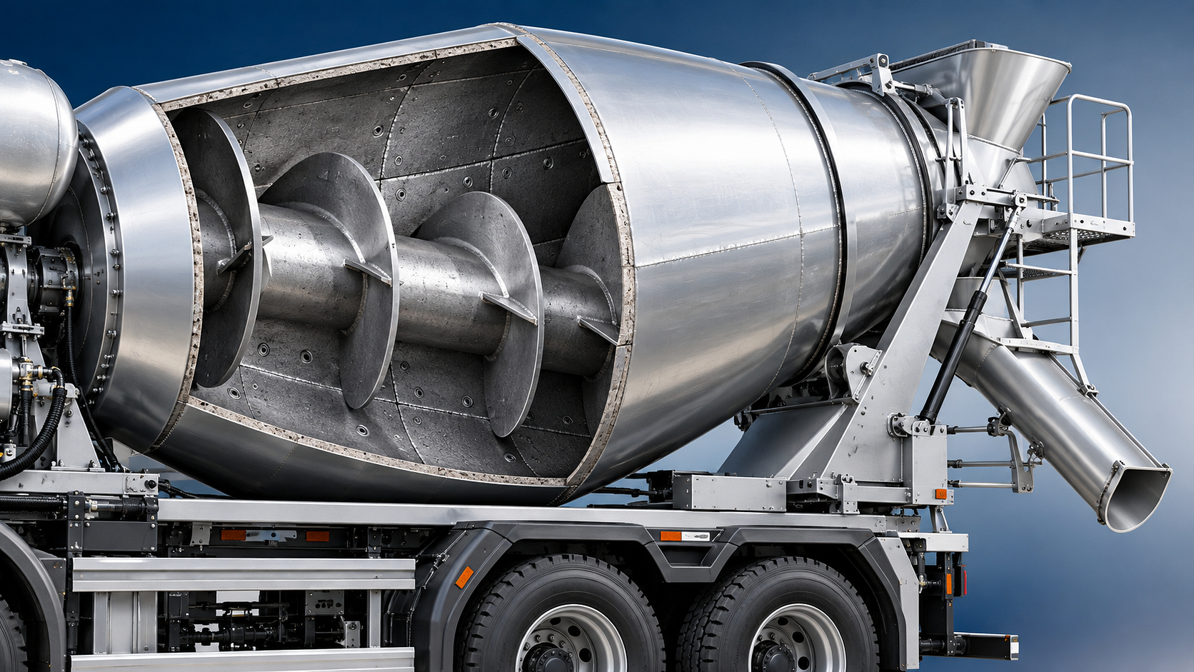 Which mixer drum steel grade best resists abrasive concrete wear?